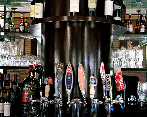 Detail of bar tap handles